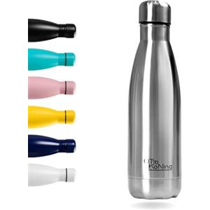 Otto Koning Borraccia termica 500 ml Otto Koning in acciaio inox 18/8, bottiglia termica senza BPA, doppia parete sottovuoto, a prova di perdite, caldo 12 h e freddo 24 h