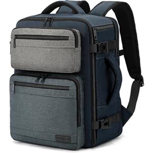 VANKEV Ryanair Easyjet Eurowings Wizz Air Zaino da Viaggio Aereo 40x30x20cm-24L, Bagaglio a Mano Per Viaggio Zaino per Laptop Adatto da 15,6 Pollici blu ardesia