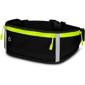 ONEFLOW Active Pro - Cintura da corsa per Xiaomi, con 3 scomparti, traspirante, per sport, per jogging, cellulare, marsupio, impermeabile, da corsa, Massimo nero, Xiaomi MIX Flip, Utility