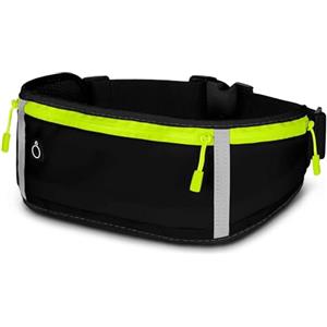 ONEFLOW Active Pro - Cintura da corsa per Volla Phone Quintus, con 3 scomparti, traspirante, per sport, per jogging, cellulare, impermeabile, per corsa, colore: Nero