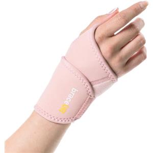 BraceUP Tutore Polso, Polsiera Ortopedica - Polsino Ortopedico Design Leggero Sinistro e Destro per Tunnel Carpale - Fascia di Supporto (1, Rosa)