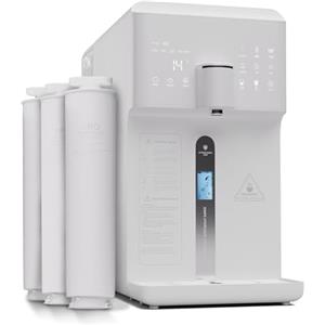 Klarstein AquaLine Filtraggio Acqua per Casa, Sistema di Filtraggio Acqua 6L, Filtro Osmosi Inversa Acqua Potabile, 5 Stadi, 3 Filtri, Funzione Acqua Calda e Ionizzatore di idrogeno, Sistema Osmosi RO