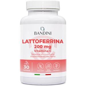 Bandini® LATTOFERRINA 200 Immuno - 200mg di Lactoferrina per CAPSULA (60 capsule) - Integratore Alimentare ad Alto Dosaggio con Vitamina C - Antiossidante Naturale per Sostegno al Sistema Immunitario