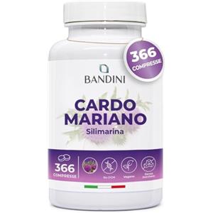 Bandini® Cardo Mariano 366 Compresse | Integratore a base di Silimarina | Compresse da 300mg | Diuretico, Digestivo e Depurativo | Eccellenza e Qualità Certificata | 1200mg/giorno