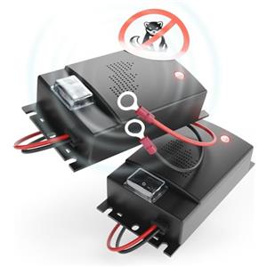 greate 2X Dispositivo antitasso per Auto con connessione Batteria 12V - dissuasori per piccioni ultrasuoni - ultrasuoni piccioni