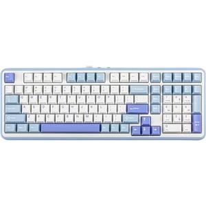 EPOMAKER TH99 Tastiera Meccanica Wireless Tri-Mode, Tastiera Personalizzata hot-Swap, Tastiera da Gioco RGB con Numpad per PC/Mac/Office (Bianco, Creamy Jade)