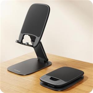Lamicall Supporto Telefono Scrivania Pieghevole - [15mm Ultrasottile] Base Metallica, Altezza & Angolazione Regolabile, Porta Cellulare per iPhone 17/16/15/14/13/12 Pro Max, Samsung e Altri Smartphone
