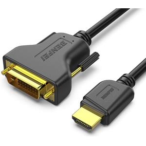 BENFEI Cavo da HDMI a DVI 1,8 m, Bi direzionale DVI-D 24+1 a HDMI Adattatore ad Alta velocità Supporto 1080P Full HD Compatibile per Raspberry Pi, Roku, Xbox One, PS4 PS3, Scheda Grafica