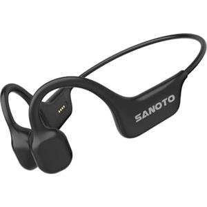 SANOTO Cuffie Conduzione Ossea Open Ear Auricolari Bluetooth 5.3 Ossea Auricolari Conduzione Ossea Wireless IPX7 Cuffie Sport Impermeabili e Antisudore Adatte per Corsa Ciclismo Fitness Ufficio