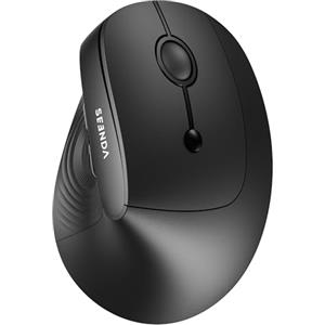 seenda MOU200 Mouse Ergonomico Verticale Senza Filo, Doppio Bluetooth + 2.4GHz USB, 3 DPI Regolabili, 6 Pulsanti, Compatibile con MacOS, iOS, Android, Windows, PC, Laptop
