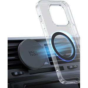 YOSH Porta Cellulare Auto per MagSafe, Porta Telefono Auto Magnetico per iPhone 16 15 14 13 12 11 Pro Max XR XS Max X 8 7 Samsung S22 S21 Huawei P40 P30 Redmi Oneplus