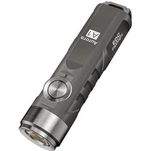 RovyVon Aurora A1 USB C Torcia Portachiavi Ricaricabile 650 Lumen Mini Torcia Portachiavi per Esterni Super Luminosi per il Trasporto Quotidiano, Campeggio, Ringraziamento, Natale (Grigio)