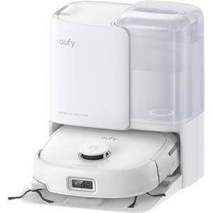 eufy Robot Aspirapolvere E25, HydroJet con Rullo Mop, 20.000 Pa Aspirazione Turbo, Robot Aspirapolvere e Lavapavimenti 2-in-1, Pulizia Angoli e Bordi, Anti-Groviglio, Evitamento Ostacoli AI, Bianco