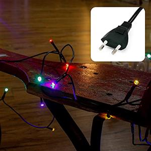 Hellum LED mini luci fiabesche per interni, 20 LED colorati, lunghezza illuminata 285 cm, mini luci fiabesche colorate per interni con spina, di Natale o per le feste, 577556