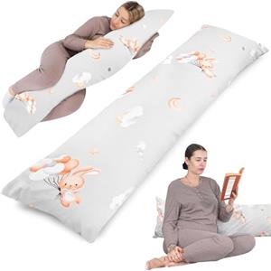 Totsy Baby Cuscino gravidanza e allattamento Bouclé 145cm - supporto lungo per letto Perfetto per il relax e il sonno Aiuta il riposo e la postura Ideale per maternità certificato Oeko-Tex