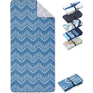 Fit-Flip Telo Mare microfibra - leggero, fine e ad asciugatura rapida - asciugamano microfibra grande - teli antisabbia da spiaggia - 100% riciclato - Brushes 160x90cm