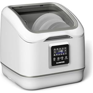Klarstein SilentScrub Lavastoviglie da Tavolo - Compatta & Portatile con 3 Coperti, 7 Programmi di Lavaggio, Display Touchscreen, Silenziosa a 55 dB - Lavastoviglie Piccola da Campeggio