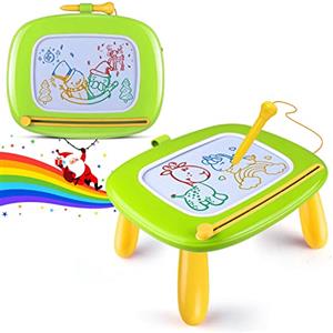 Smasiagon Lavagna Magnetica per Bambini, Tavola da Disegno Cancellabile Lavagnetta Magica con Gambe Stabili, Portatile Giocattoli Educativi, Regalo per Bambino 1 2 3 Anni (Verde)