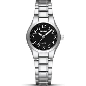 LN LENQIN Orologi da donna Orologi in acciaio inossidabile per Orologio da donna impermeabile Orologio da polso classico analogico al quarzo