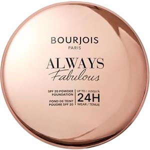 Bourjois Always Fabulous, 210 Vanilla, Fondotinta compatto in polvere, Formula leggera, Lunga tenuta fino a 24 ore, SPF 20, Acido Ialuronico, Finish opaco effetto seconda pelle, 7 g
