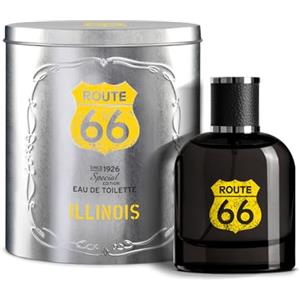 DIAMOND INTERNATIONAL ROUTE 66 Illinois | Confezione Regalo Special Edition, Profumo Uomo da 100ml in Scatola di Latta, Fragranza Intensa e Distinta
