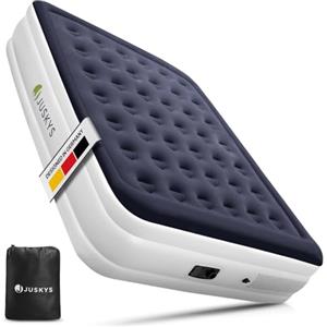 Juskys materasso gonfiabile Sapri L, colore blu/bianco - Letto singolo ad aria automatico e autogonfiante - Come letto per ospiti o per campeggio - Pompa integrata