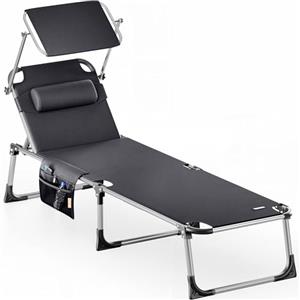Casaria® Lettino Prendisole Pieghevole Malta Comfort 210cm Carico Max. 180kg Sdraio da Giardino Esterno Mobili Outdoor
