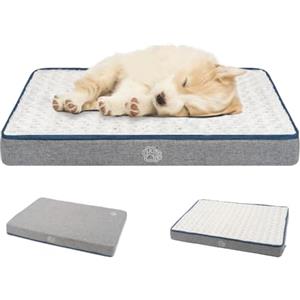 EMPSIGN Cuscino Reversibile per Cane Taglia Piccola, fresca e calda, Materassino Impermeabile Tappeto Sfoderabile Lavabile, 60x45x7,5cm, Grigio