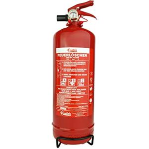 notlok Safety Work - Estintore ABC a polvere 2kg | pressione continua con manometro | con supporto per estintore | Estintore domestico ideale per la cucina Ma anche per l'auto