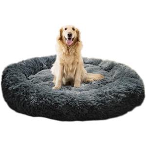 Rr tianshi Letto per cani a ciambella personalizzato, grande cuscino rotondo per cani, soffice e calmante, a forma di ciambella, lavabile, per interni, antiscivolo, per cani di taglia media e piccola