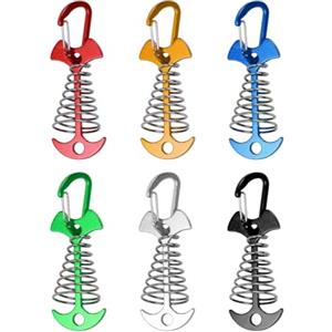 Oxxggkao Confezione da 6 picchetti resistenti al vento portatili per tenda da spiaggia multifunzionali per gli appassionati di campeggio Pali in alluminio