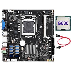 XIDIT B75E 8 Scheda BTC Mining Scheda Madre+G630 CPU+ SATA B75 Chip LGA1155 DDR3 RAM MSATA ETH Miner Supporta 8 Porte USB3.0