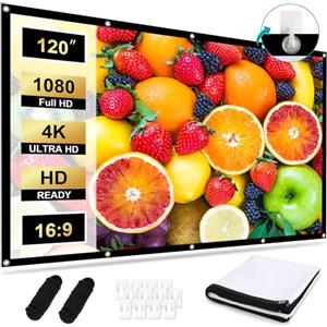 Hengrongshen HRS Proiettore 4K HD 300.5cm (120) Pieghevole Anti Rughe Proiezione Bifacciale Portatile Telo Esterno per Campeggio Cinema
