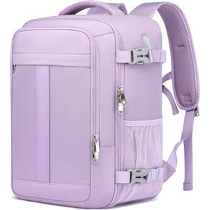 PUSLOM Zaino da Viaggio 40x20x25 per Ryanair Bagaglio a Mano Aereo 20L Piccolo Borsa da Cabina per Donna Zaini Casual 14 Pollici Zaino Porta PC con Caricatore USB per Scuola Lavoro Trekking, Viola Chiaro