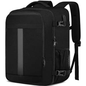 PUSLOM Zaino Easyjet 45x36x20 Zaino da Viaggio Aereo Bagaglio a Mano 30L Piccolo Borsa da Cabina per Uomo Donna Zaini Casual 15.6 Pollici Zaino Porta PC con Caricatore USB per Scuola Lavoro Trekking, Nero