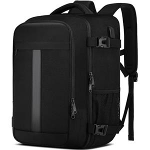 PUSLOM Zaino 40x30x20 per Ryanair Bagaglio a Mano per Wizzair Eurowings Zaino da Viaggio Aereo 24L Borsa da Cabina per Voli,14 Pollici Zaino Porta PC con Caricatore USB Zaino da Viaggio per Donna Uomo,Nero