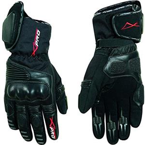 A-PRO A della Pro Guanti in pelle professionale Tessile Moto Impermeabile Imbottitura Termica Nero L