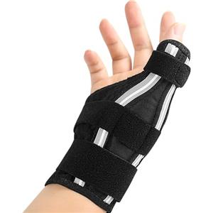 URYVAIW Tutore Pollice Destro o Sinistro, Supporto Immobilizzante per Rizoartrosi e Tendinite, Tutore Polso con Stecca in Alluminio, Colore Grigio Nero, per Sindrome di De Quervain e Dito a Scatto