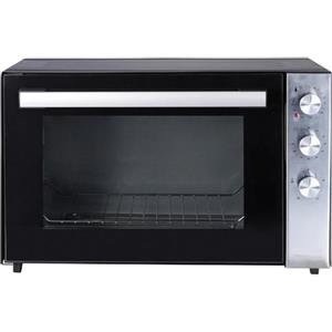 GrecoShop Forno - Fornetto Elettrico Ventilato 70L 2500W XXL, Alta Potenza, Timer e Termostato Regolabile, Cottura Uniforme, Inclusi 2 Teglie + 1 Griglia, Ideale per Pizza, Dolci e Arrosti