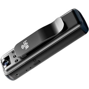 Generic Action camera indossabile - Full HD Body Cam con clip di montaggio | Obiettivo grandangolare, registrazione touch, design leggero e compatto, videocamera per ciclismo, viaggi, passeggiate con animali
