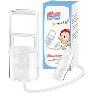 AEKZOX Aspiratore Nasale Manuale, Pulitore Nasale Portatile, Pompetta in Silicone Morbido per Bambini, Aspiratore Nasale da Viaggio
