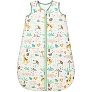 ToyaTec Sacco nanna per neonati 1.0 Tog, in morbidissimo rayon di bambù, sacco nanna in fibra di bambù biologica per neonati, ideale per primavera, estate e autunno(Giraffa,XL)