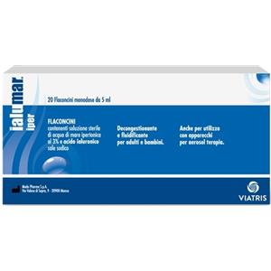 Ialumar Iper Soluzione Ipertonica 3% - Decongestionante e Fluidificante per Adulti e Bambini dai 2 Anni - 20 Flaconcini da 5 ml