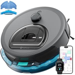 Lefant M330Pro Robot Aspirapolvere Lavapavimenti con Mappatura Laser dToF, 5000Pa, Evitamento Ostacoli PSD, 150 Minuti, Zona Vietata, App/WiFi/Alexa, Ideale per Animali, Pavimenti Duri, Grigio
