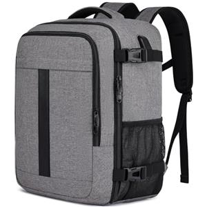 PUSLOM Zaino 40x30x20 per Ryanair Bagaglio a Mano per Wizzair Eurowings Zaino da Viaggio Aereo 24L Borsa da Cabina per Voli,14 Pollici Zaino Porta PC con Caricatore USB Zaino da Viaggio per Donna Uomo,Grigio