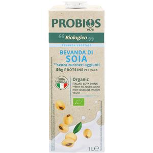 Probios Soia & Soia - Bevanda di Soia Al Naturale 1L, Biologica, Senza Glutine e Ricca di Proteine Vegetali