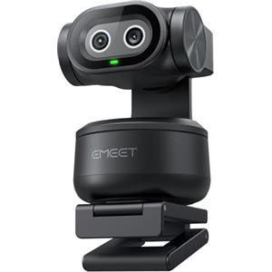 EMEET PIXY 2K Telecamera PTZ IA Doppia Fotocamera, Tracciamento IA, Autofocus PDAF/IA 0.2s, Sensore Sony 1/2.55'', 3 Microfoni, Controllo Gestuale, Webcam 2K Streaming, Compatibile OBS/Twitch/Switch 2