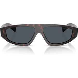Prada Occhiali da Sole PRC02S 17N70B - Montatura in Acetato Havana Lucido, Design Irregolare ed Elegante