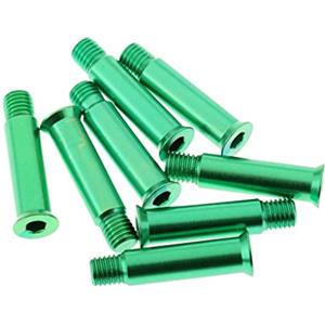 AsrMyjcx 8 Pezzi Roller Skates Axle Screws Viti E Bulloni per Pattini a Rotelle Punte Ruote Inline Skate Struttura Robusta Alluminio Adatti per Lavori di, Verde, 34 mm