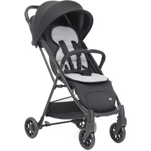 Chicco Passeggino Taormina, 0+ Mesi - 22 Kg, Passeggino Leggero con Chiusura Smart e Compatta, Capotte Estensibile con Trattamenti UV50+ e Antipioggia, Schienale Regolabile, Poggiagambe, Nero